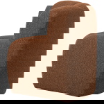 Woood Eetbankje Mojo Hoek Met Rugleuning Boucle Roestbruin Melange