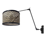 Steinhauer Wandlamp Prestige Chic Zwart Bamboe Naturel/Zwart