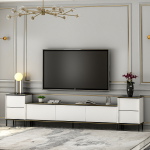 Tv-meubel Imaj Large Wit/Zwart Marmerlook