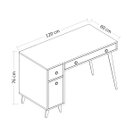 Bureau Inarch Melamine Wit Eiken