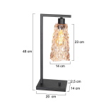 Steinhauer Tafellamp Vidrio 1-Lichts Amber Glas