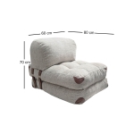 Slaapfauteuil Fold Teddy Grijs