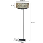 Steinhauer Vloerlamp Stang Bamboe Naturel/Zwart