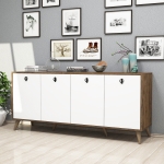 Dressoir Elite Melamine Walnoot Wit