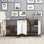 Dressoir Elite Melamine Walnoot Wit