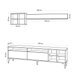 Tv-Meubel Debbie Melamine Eiken