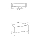 Schoenenkast Lena Melamine Eiken