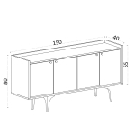 Sidetable Navi Melamine Eiken