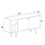 Sidetable Canopus Melamine Eiken