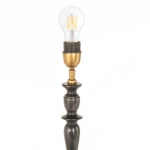 Anne Light & Home Tafellamp Bois Pilaar Linnen Zwart/Goud