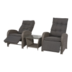 Lesli Living Loungeset Melia 2 Verstelbare Stoelen & 1 Tafel