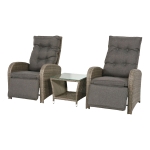 Lesli Living Loungeset Melia 2 Verstelbare Stoelen & 1 Tafel