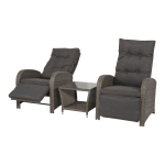 Lesli Living Loungeset Melia 2 Verstelbare Stoelen & 1 Tafel