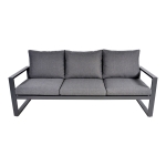 Lesli Living Loungebank Pina Colada Negro 209x80cm