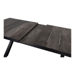 Lesli Living Uittrektafel Castilla Negro Met Kruispoot  204/264x102cm