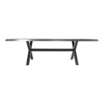 Lesli Living Tafel Castilla Negro Met Kruispoot  243x103cm