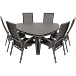 Lesli Living Tafel Mojito Negro Driehoek 170x170cm