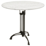 Lesli Living Bistro Tuintafel Marmer Wit Ø80cm