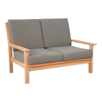 Lesli Living Loungebank Teak 124cm, Incl. Kussen