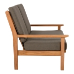 Lesli Living Loungebank Teak 124cm, Incl. Kussen