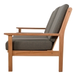 Lesli Living Loungebank Teak 124cm, Incl. Kussen