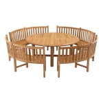 Lesli Living Bank Teak Rond 200cm