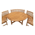 Lesli Living Tafel Teak Ø180x75cm