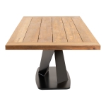 Lesli Living Tafel Taranto Recycled Teak Met Zwart Stalen Poot 240x100cm