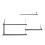 House Nordic Wandplank Harlem Paulownia Zwart/Groen