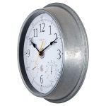 NeXtime Wandklok/Weerstation Tulip Weerbestendig Zilver Ø40cm