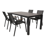 Lesli Living Tuintafel Monaco Negro 180x90cm