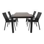 Lesli Living Tuintafel Monaco Negro 180x90cm