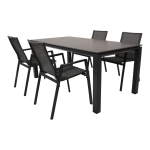 Lesli Living Tuintafel Monaco Negro 180x90cm