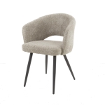 Armstoel Salon Bouclé Zand - Giga Meubel