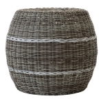 Lesli Living Poef Laos Wicker Beige Ø46x40cm