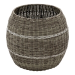 Lesli Living Poef Laos Wicker Beige Ø46x40cm