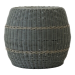 Lesli Living Poef Laos Wicker Groen Ø46x40cm