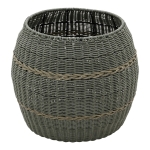 Lesli Living Poef Laos Wicker Groen Ø46x40cm