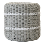 Lesli Living Poef Saigon Wicker Grijs Ø41x40cm