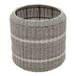 Lesli Living Poef Saigon Wicker Grijs Ø41x40cm