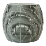 Lesli Living Poef Birma Wicker Groen Ø46x40cm