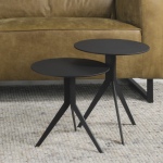 Spinder Design Bijzettafel Daley Low Zwart Ø40cm
