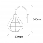 Wandlamp Safderun Drop Koper