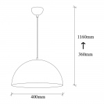 Hanglamp Berceste Dome Wit