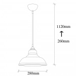 Hanglamp Dilberay Zwart Ø28cm