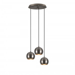 Hanglamp Berceste Bol 3-Lichts Getrapt Platinum