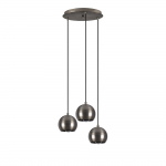 Hanglamp Berceste Bol 3-Lichts Getrapt Platinum