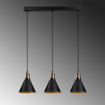 Hanglamp Berceste Triangle 3-Lichts Zwart