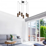 Hanglamp Amasra 6-Lichts Zwart