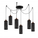 Hanglamp Amasra 6-Lichts Zwart